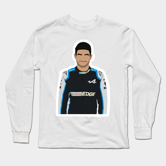 Esteban Ocon for Alpine F1 2021 Long Sleeve T-Shirt by royaldutchness